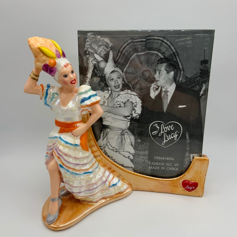 Vintage Vandor I Love Lucy Carmen Miranda Pearl Ceramic Photo Frame NEW!